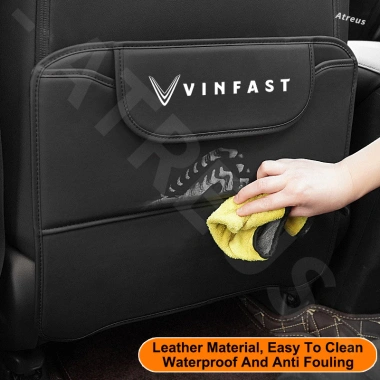 Da ghế Vinfast lưng chống đá, thảm chống thấm, tấm bảo vệ có túi cho Fadil, VF E34, VF8, VF9, LUX A SA 3