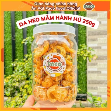 Da heo cháy tỏi, mắm hành, phô mai giòn giòn - Hủ lớn 250g Paco Food chỉ 69.999₫ 3