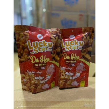 Da heo chiên giòn Lucky Star 25g - Cháy Tỏi Ớt Mắm Hành, ăn vặt giòn rụm, giá 15.439 VND 8