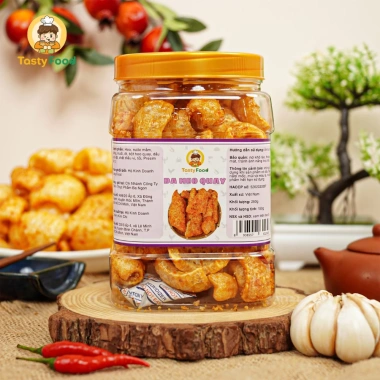 Da heo quay Tasty Food hũ vuông 250g - Thịt ngon, giòn tan, giá ưu đãi 100.000đ, giảm so với 129.000đ