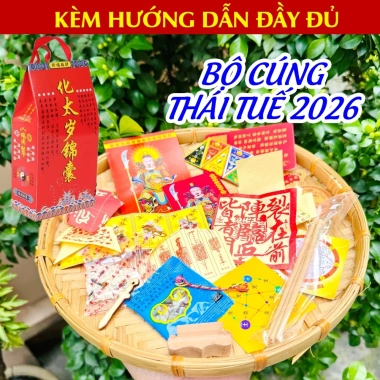 Đã khai quang Trọn bộ Cúng Thái Tuế 2.026 cho tuổi Tý, Sửu, Mão, Ngọ, Dậu - Kèm hướng dẫn - Giá chỉ 13.568 VND