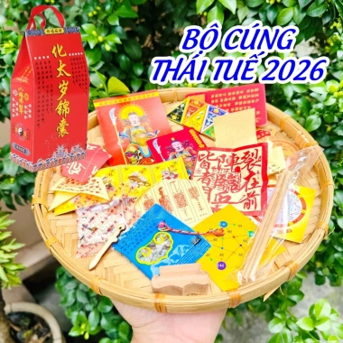 Đã khai quang Trọn bộ Cúng Thái Tuế 2.026 cho tuổi Tý, Sửu, Mão, Ngọ, Dậu - Kèm hướng dẫn - Giá chỉ 13.568 VND