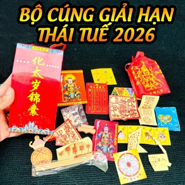 Đã khai quang Trọn bộ Cúng Thái Tuế 2.026 cho tuổi Tý, Sửu, Mão, Ngọ, Dậu - Kèm hướng dẫn - Giá chỉ 13.568 VND