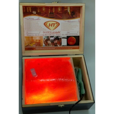 Đá muối massage chân, đá muối cong, hộp sơn đen - quà tặng, chỉ 550.000 VNĐ 2