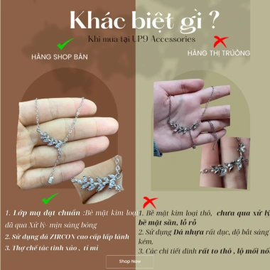 Đá sịn cao cấp - Bộ trang sức SZC00: Vòng cổ, khuyên tai sang chảnh, chỉ 180k