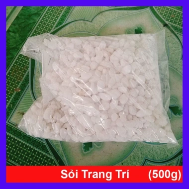 Đá sỏi trang trí chậu cây 500g - Đá cuội trắng cao cấp, dùng cho bể cá, sân vườn, chỉ 10.000đ