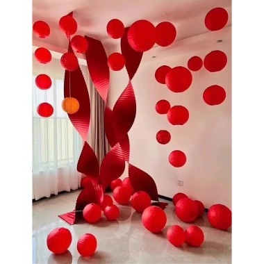 Dải Bươm Đỏ Treo Tường 3m – Giá Rẻ 13k, Dễ Lắp Đặt, Trang Trí Nội Thất Đẹp 5