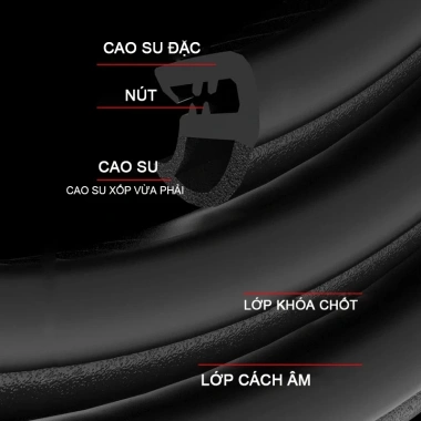 Dải cao su 2m Bịt kín cửa xe hơi - Chống gió, chống ồn, SUV và xe tải cột B