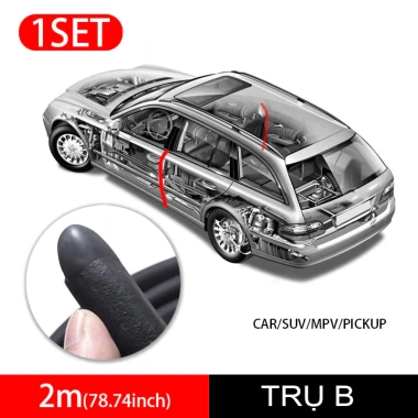 Dải cao su 2m Bịt kín cửa xe hơi - Chống gió, chống ồn, SUV và xe tải cột B