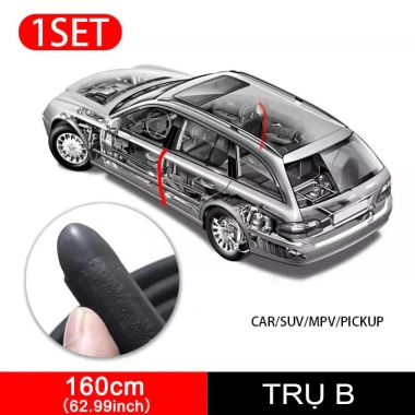 Dải cao su 2m Bịt kín cửa xe hơi - Chống gió, chống ồn, SUV và xe tải cột B