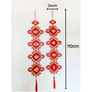 Dải Câu Đối Laser Tết Cổ Truyền Khánh Liễng Treo Tường Trí Nhà Cửa Giảm 20% Năm Mới