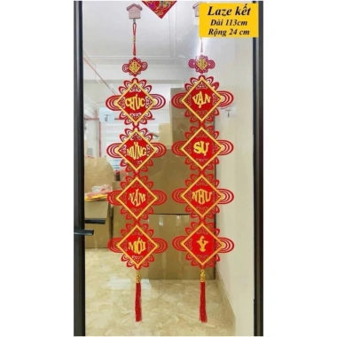 Dải Câu Đối Laser Tết Cổ Truyền Khánh Liễng Treo Tường Trí Nhà Cửa Giảm 20% Năm Mới