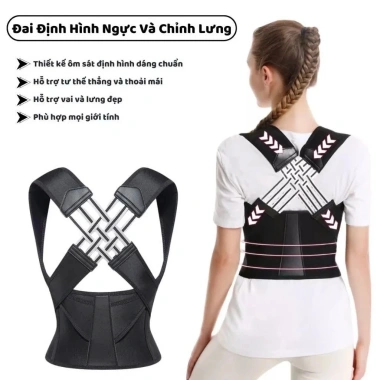 Đai chống gù lưng MONQIQI - Định hình cột sống, cải thiện vóc dáng, hỗ trợ vẹo cột sống, nẹp siêu bền, giảm đau chỉ 84.280₫ 3