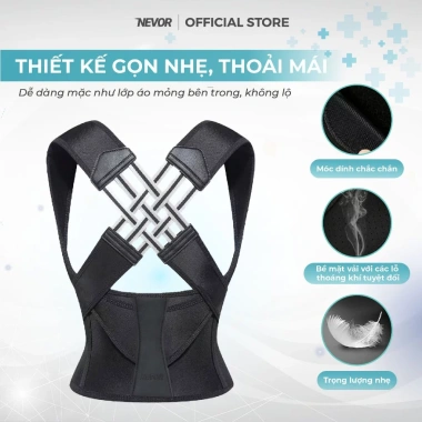 Đai Chống Gù Lưng Nevor DCG03 Cao Cấp - Định Hình Cột Sống, Giảm Cong Vẹo, Thoái Hóa Đốt Sống Cổ, Giá Ưu Đãi 423.000 VND 7