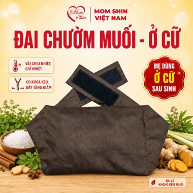 Đai chườm bụng MOM SHIN - Vải dày chịu nhiệt, dùng với muối thảo dược, giá 60.000 VND