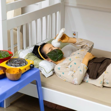 Đai chườm bụng MOM SHIN - Vải dày chịu nhiệt, dùng với muối thảo dược, giá 60.000 VND