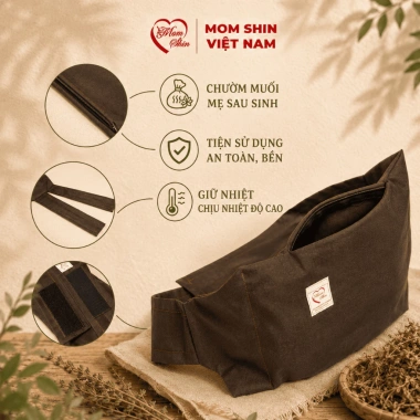 Đai chườm bụng MOM SHIN - Vải dày chịu nhiệt, dùng với muối thảo dược, giá 60.000 VND