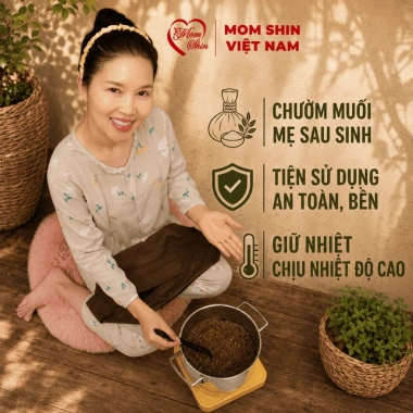 Đai chườm bụng MOM SHIN - Vải dày chịu nhiệt, dùng với muối thảo dược, giá 60.000 VND