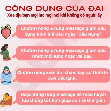 Đai Chườm Nóng Bụng Kinh Làm Ấm Tử Cung - Quà Tặng Vợ, Bạn Gái 14/2, 8/3, 20/10, Noel, Sinh Nhật - Giá 218.962 VNĐ 4