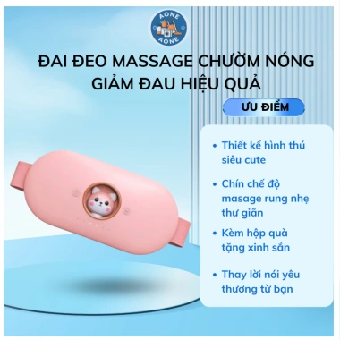 Đai Chườm Nóng Bụng Kinh - Massage Giảm Đau, Giá Ưu Đãi 314,100₫ (Giá Gốc 395,766₫)