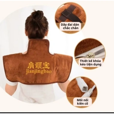 Đai chườm nóng cổ vai gáy ngải cứu - Đai điện sưởi ấm giảm đau, ưu đãi 269k