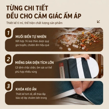 Đai Chườm Nóng Thảo Dược Điện Sưởi Có Điều Khiển - Giảm Đau Lưng, Eo, Bụng - 445.000₫ 3