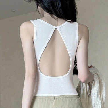Đai cố định Slim-fit Tấm lót ngực lưng Modal cao cấp, không tay, rỗng - mặc áo Vest thoải mái 7