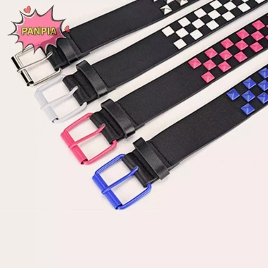 Đai da ca rô đinh tán 107cm Nam Nữ Hip hop Punk thời trang - Giá chỉ 69.740₫ 6