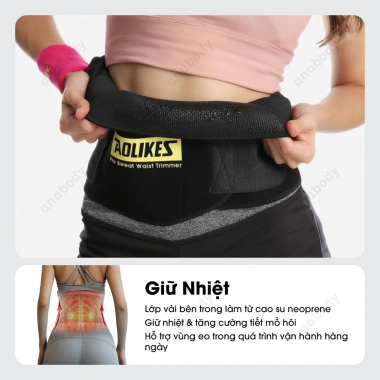 Đai Dán Định Hình Vòng Eo Nữ Aolikes HY-7.980B - Hỗ Trợ Gym Yoga, Giá 139k