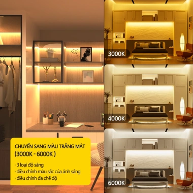 Dải đèn LED COB 24V DC 3.000K-6.000K – Chiếu sáng nội thất, cầu thang, tủ, giảm còn 55.000đ 7