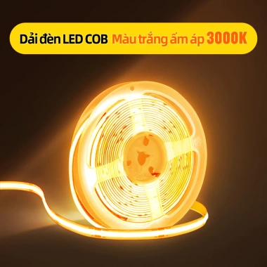 Dải đèn LED COB 24V DC 3.000K-6.000K – Chiếu sáng nội thất, cầu thang, tủ, giảm còn 55.000đ 10