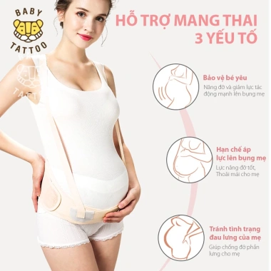 Đai Đeo Vai Đa Năng Mẹ Bâu BABY TATTOO Cotton, Hỗ Trợ Mang Thai, Điều Chỉnh - Giá 375k 2