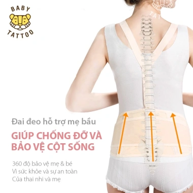 Đai Đeo Vai Đa Năng Mẹ Bâu BABY TATTOO Cotton, Hỗ Trợ Mang Thai, Điều Chỉnh - Giá 375k 5
