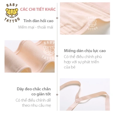 Đai Đeo Vai Đa Năng Mẹ Bâu BABY TATTOO Cotton, Hỗ Trợ Mang Thai, Điều Chỉnh - Giá 375k 8