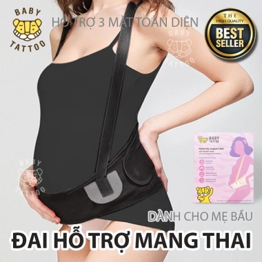 Đai Đeo Vai Đa Năng Mẹ Bâu BABY TATTOO Cotton, Hỗ Trợ Mang Thai, Điều Chỉnh - Giá 375k 9