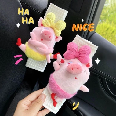 Đai đeo vai dễ thương Ba Lê lợn an toàn, búp bê ô tô nữ, chống treo cổ, giá 136.929₫