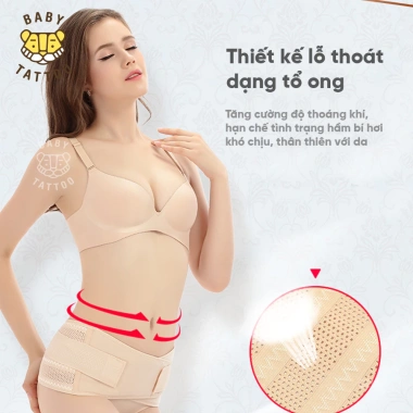 Đai Định Hình Khung Xương Chậu BABY TATTOO Co Dãn, Tiện Lợi, Thoáng Khí Cho Mẹ Bầu 4