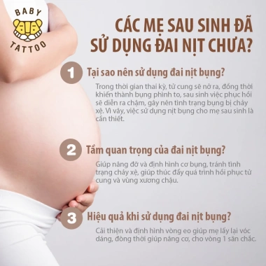 Đai Gen Nịt Bụng Baby Tattoo - Định Hình Vòng Eo Sau Sinh, Giảm Cân Nhanh, Giá 300.000đ 2