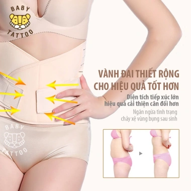 Đai Gen Nịt Bụng Baby Tattoo - Định Hình Vòng Eo Sau Sinh, Giảm Cân Nhanh, Giá 300.000đ 5