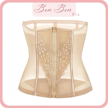 Đai Gen Nịt Bụng Định Hình Siết Eo Thon Gon, Ren Lưới Kéo Khoá Tiện Lợi - Giá 139.000đ