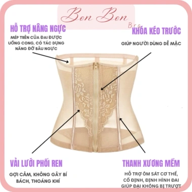Đai Gen Nịt Bụng Định Hình Siết Eo Thon Gon, Ren Lưới Kéo Khoá Tiện Lợi - Giá 139.000đ 2 Đai Gen Nịt Bụng Định Hình Siết Eo Thon Gon, Ren Lưới Kéo Khoá Tiện Lợi - Giá 139.000đ 2