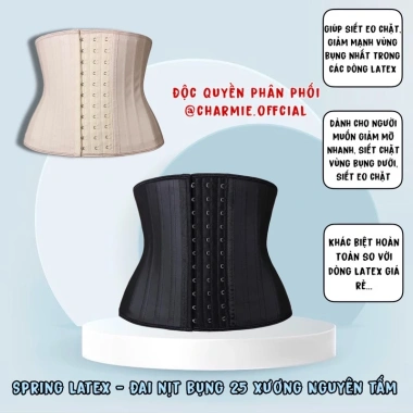 Đai Gen nịt bụng Latex 25 xương Nguyên Tấm Spring Latex - Charmie giảm giá 990k