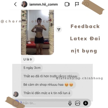 Đai Gen nịt bụng Latex 25 xương Nguyên Tấm Spring Latex - Charmie giảm giá 990k