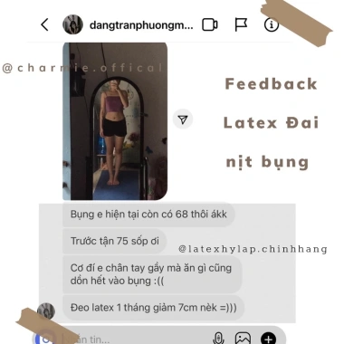 Đai Gen nịt bụng Latex 25 xương Nguyên Tấm Spring Latex - Charmie giảm giá 990k