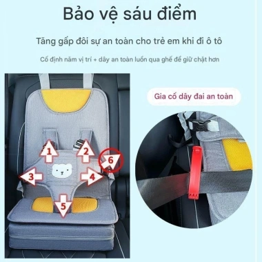 Đai ghế an toàn đệm nâng cho trẻ 9 tháng 6 tuổi, tháo rời dễ vệ sinh - 70.500 VND 4