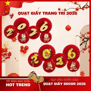 Dải giấy xếp dài xoắn gợn sóng - Đèn lồng Song Hỷ trang trí Tết 2.026, cưới hỏi, studio, quán cà phê - Giá chỉ 24.000₫