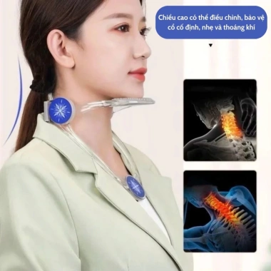 Đai giữ cổ xoay 360° giảm mỏi vai, thoáng mát, gập gọn tiện lợi cho học sinh, đi làm 8