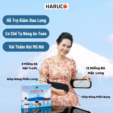 Đai Haruco Đá Nóng Nhật Bản - Giảm Đau Lưng, Ngăn Thoát Vị Đĩa, Thoái Hóa Cột Sống, 242.278 VND 3