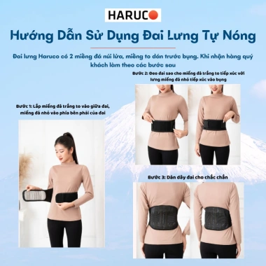 Đai Haruco Đá Nóng Nhật Bản - Giảm Đau Lưng, Ngăn Thoát Vị Đĩa, Thoái Hóa Cột Sống, 242.278 VND 4