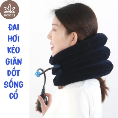 Đai hơi nâng cổ Gối hơi chữ U hỗ trợ kéo giãn đốt sống cổ - Giá chỉ 109.000 VND